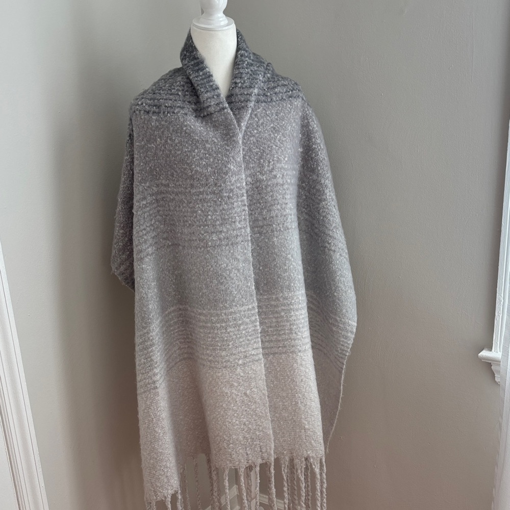 Elegant Gray Ombre Scarf/Wrap